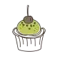 Expériences gourmandes - cupcake fond blanc